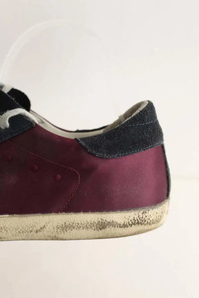 Baskets Golden Goose Bordeaux en Tissu