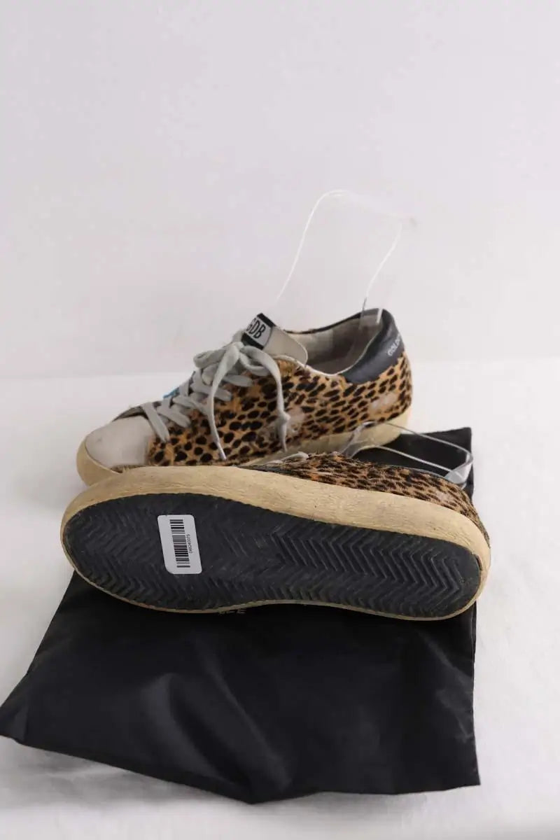 Baskets Golden Goose Camel en Cuir