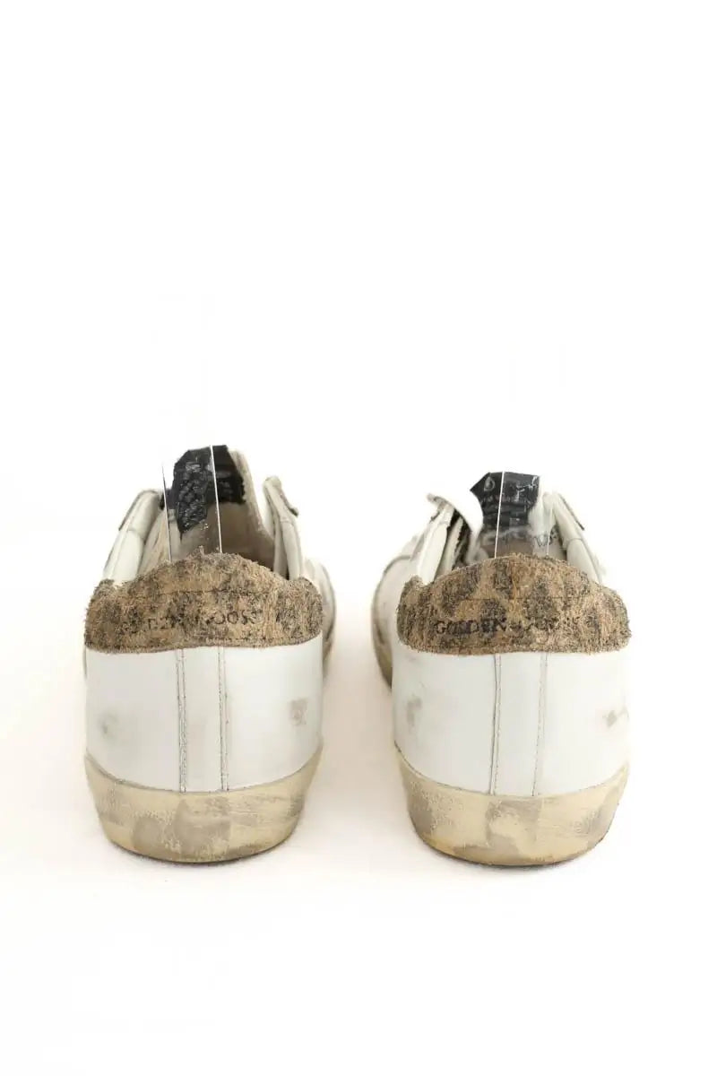 Baskets Golden Goose Superstar Blanc en Cuir