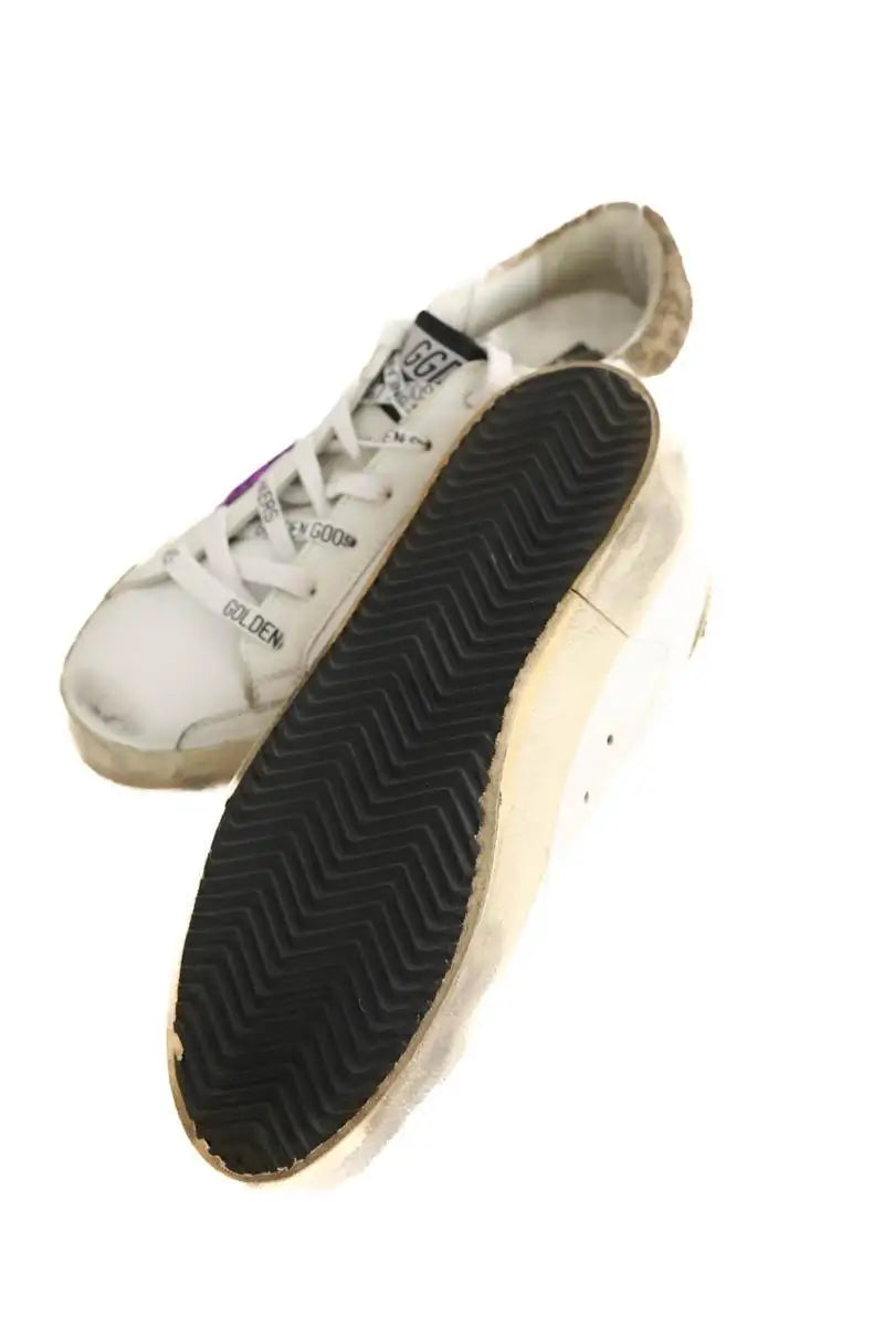 Baskets Golden Goose Superstar Blanc en Cuir