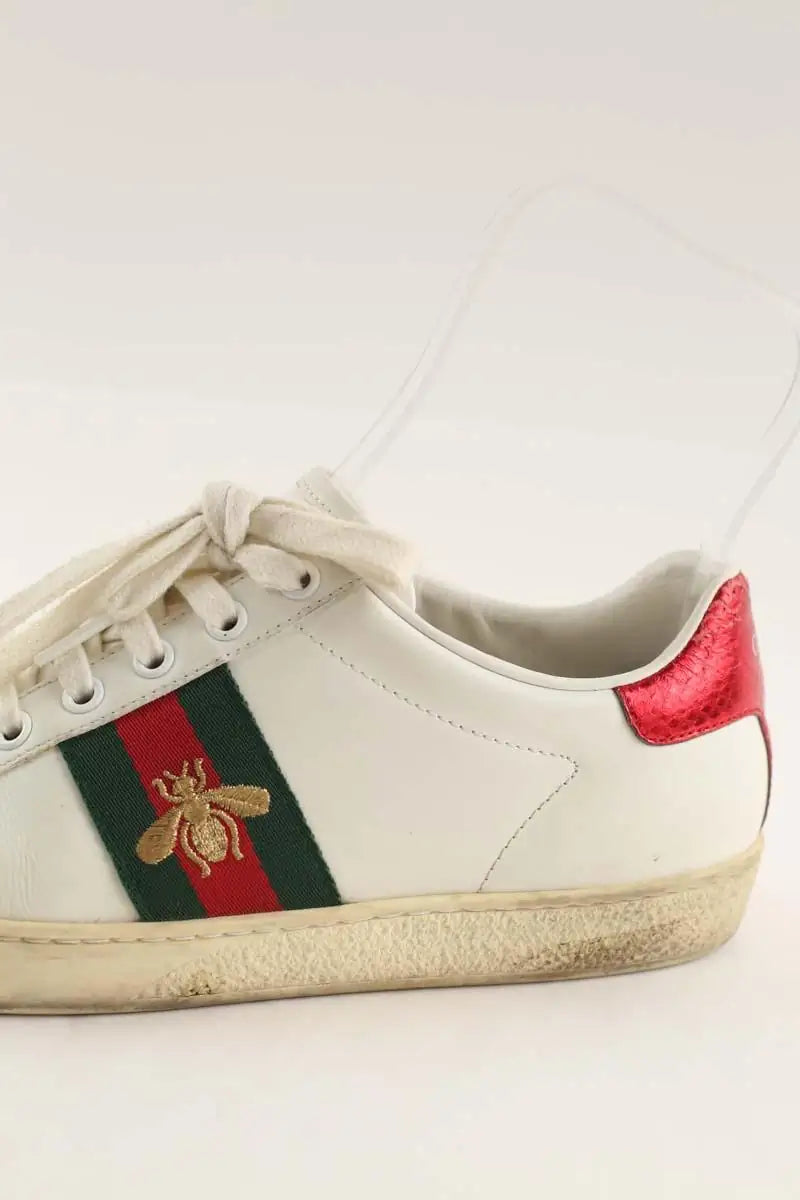 Baskets Gucci Blanc en Cuir