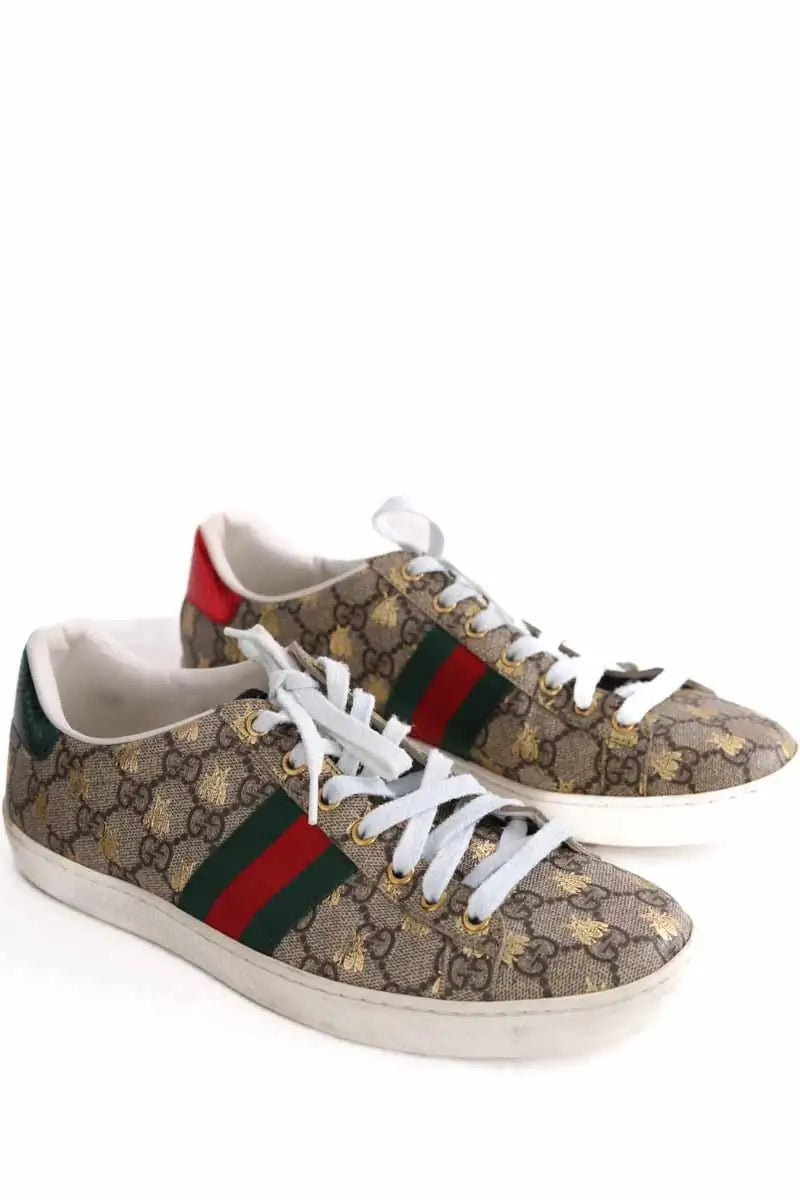 Baskets Gucci Marron en Tissu