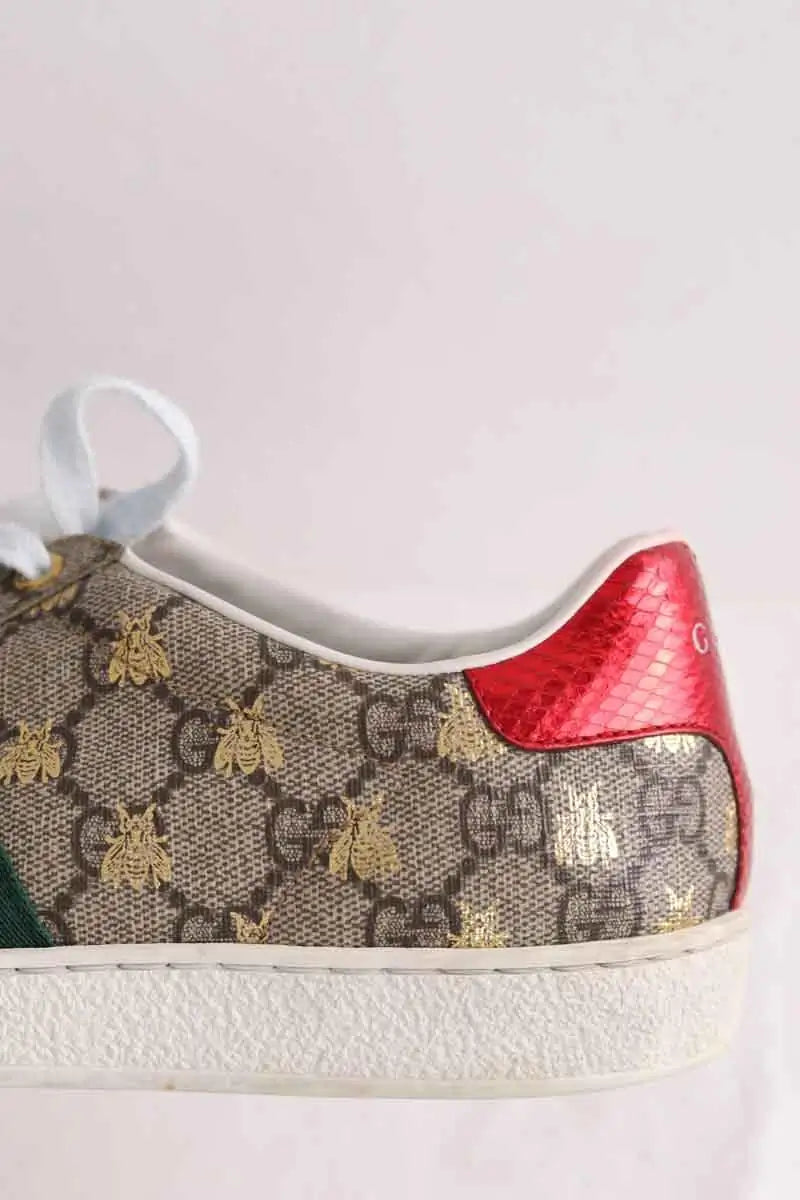 Baskets Gucci Marron en Tissu