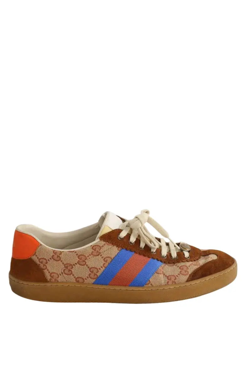 Baskets Gucci Marron en Tissu, taille 42 - Seconde Main
