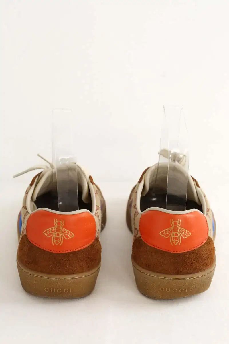 Baskets Gucci Marron en Tissu