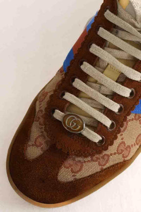 Baskets Gucci Marron en Tissu