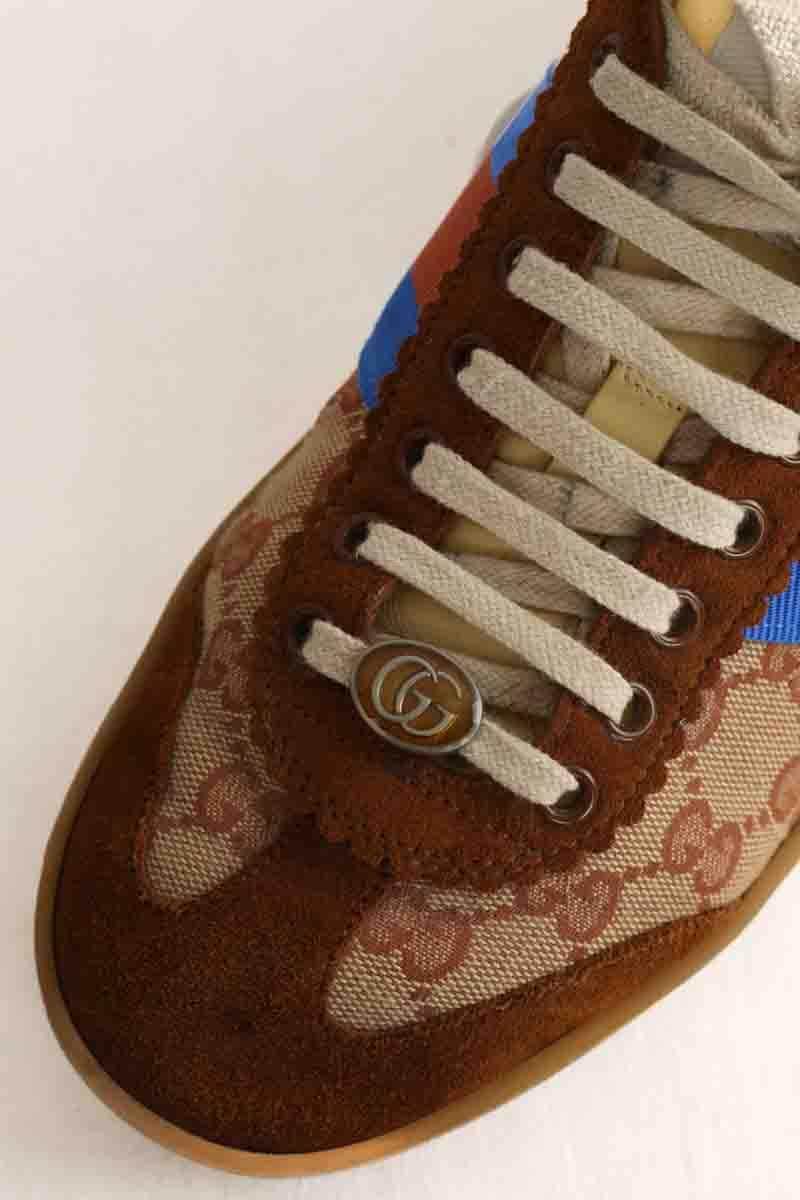 Baskets Gucci Marron en Tissu