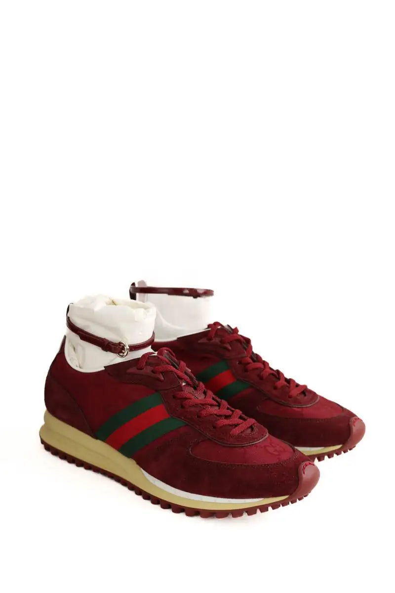 Baskets Gucci Re-Motion Bordeaux en Daim