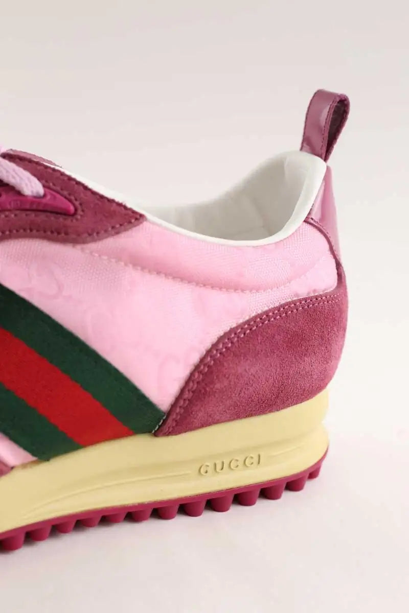 Baskets Gucci Re-motion Rose en Daim