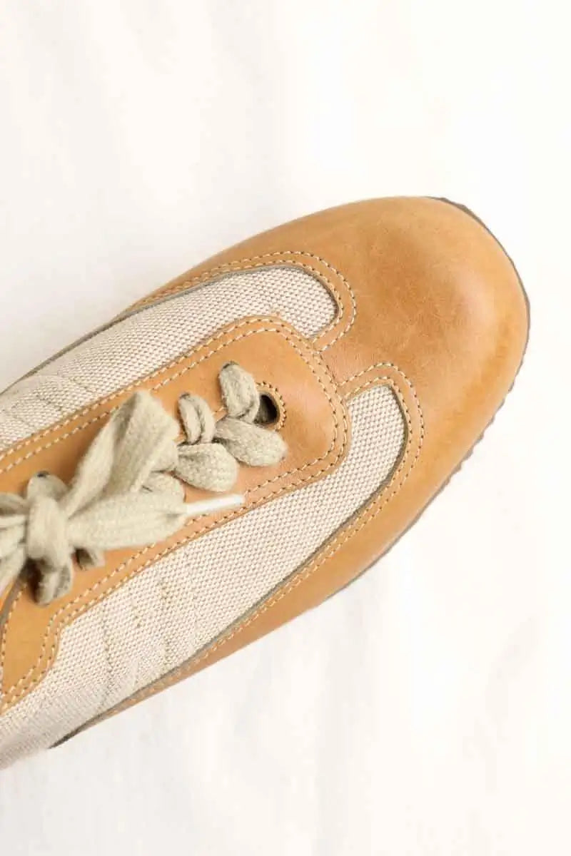 Baskets Hermès Quick H Beige en Cuir