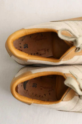 Baskets Hermès Quick H Beige en Cuir