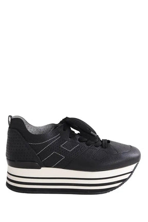 Baskets Hogan Noir en Cuir, taille 36 - Seconde Main