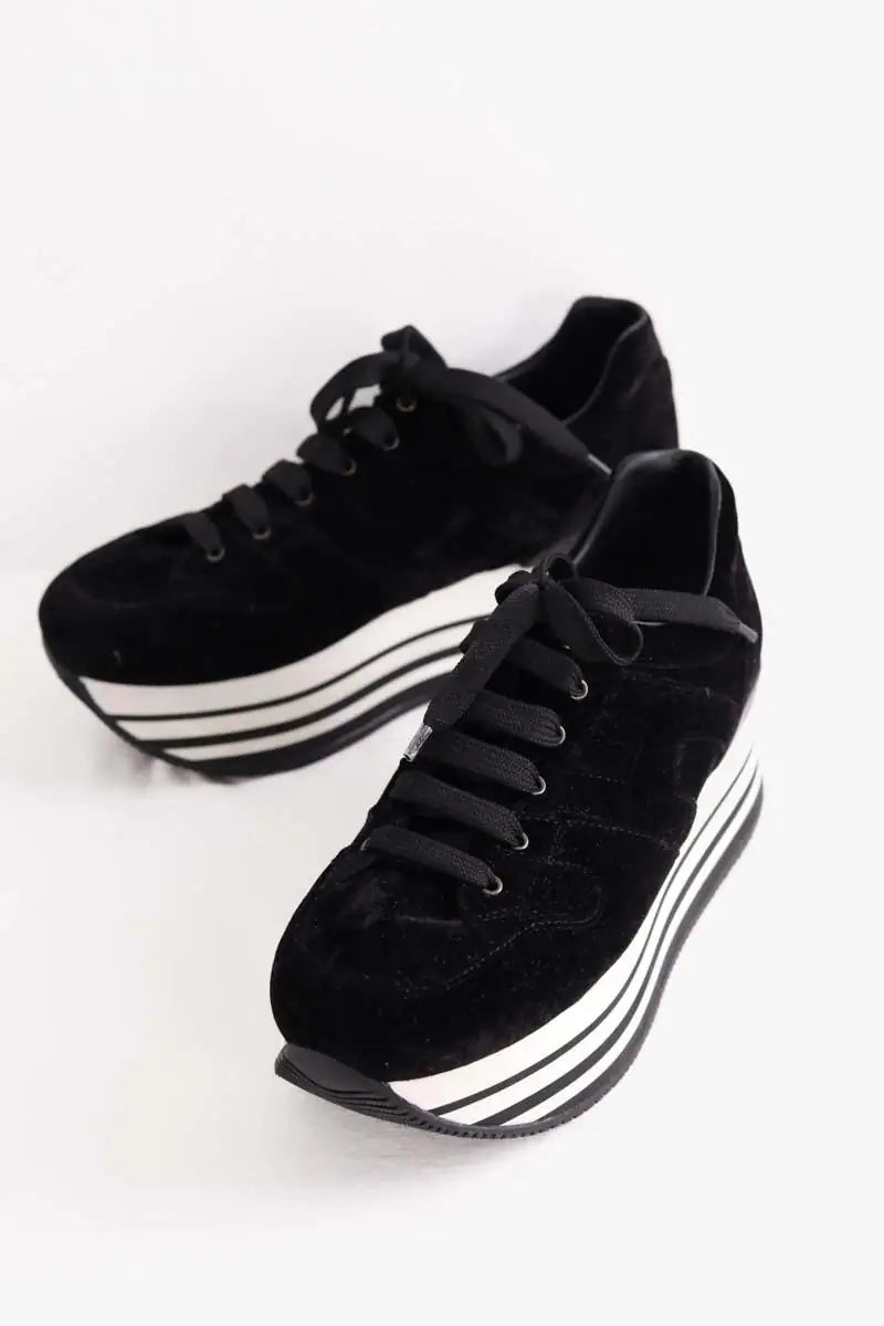 Baskets Hogan Noir en Daim