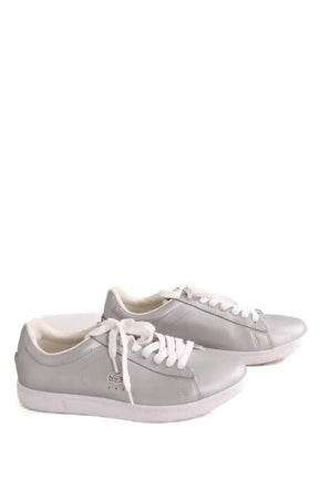 Baskets Lacoste Argent en Cuir
