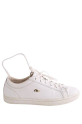 Baskets Lacoste Blanc en Cuir, taille 38 - Seconde Main