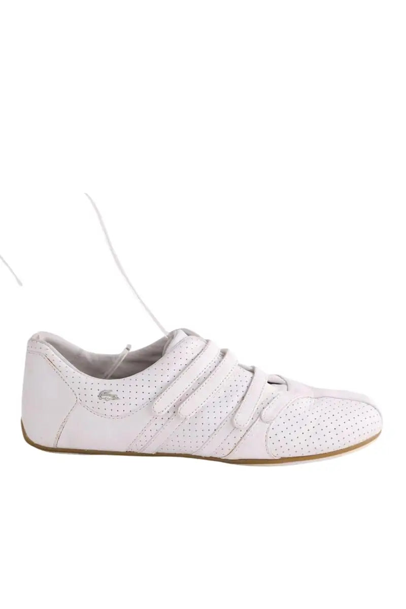 Baskets Lacoste Blanc en Cuir, taille 39 - Seconde Main