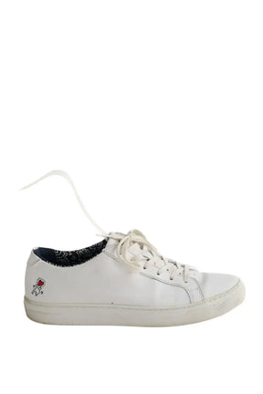 Baskets Lacoste Blanc en Cuir, taille 39 - Seconde Main