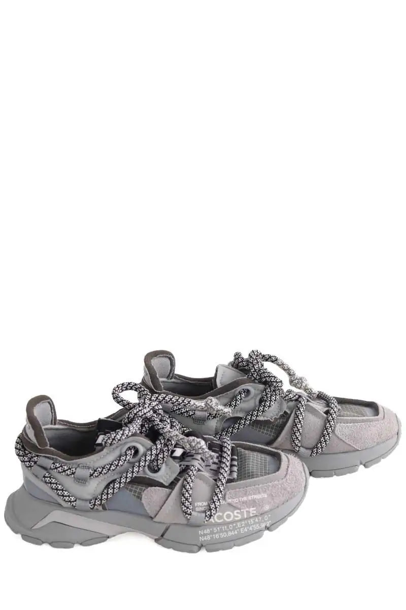 Baskets Lacoste Gris en Daim