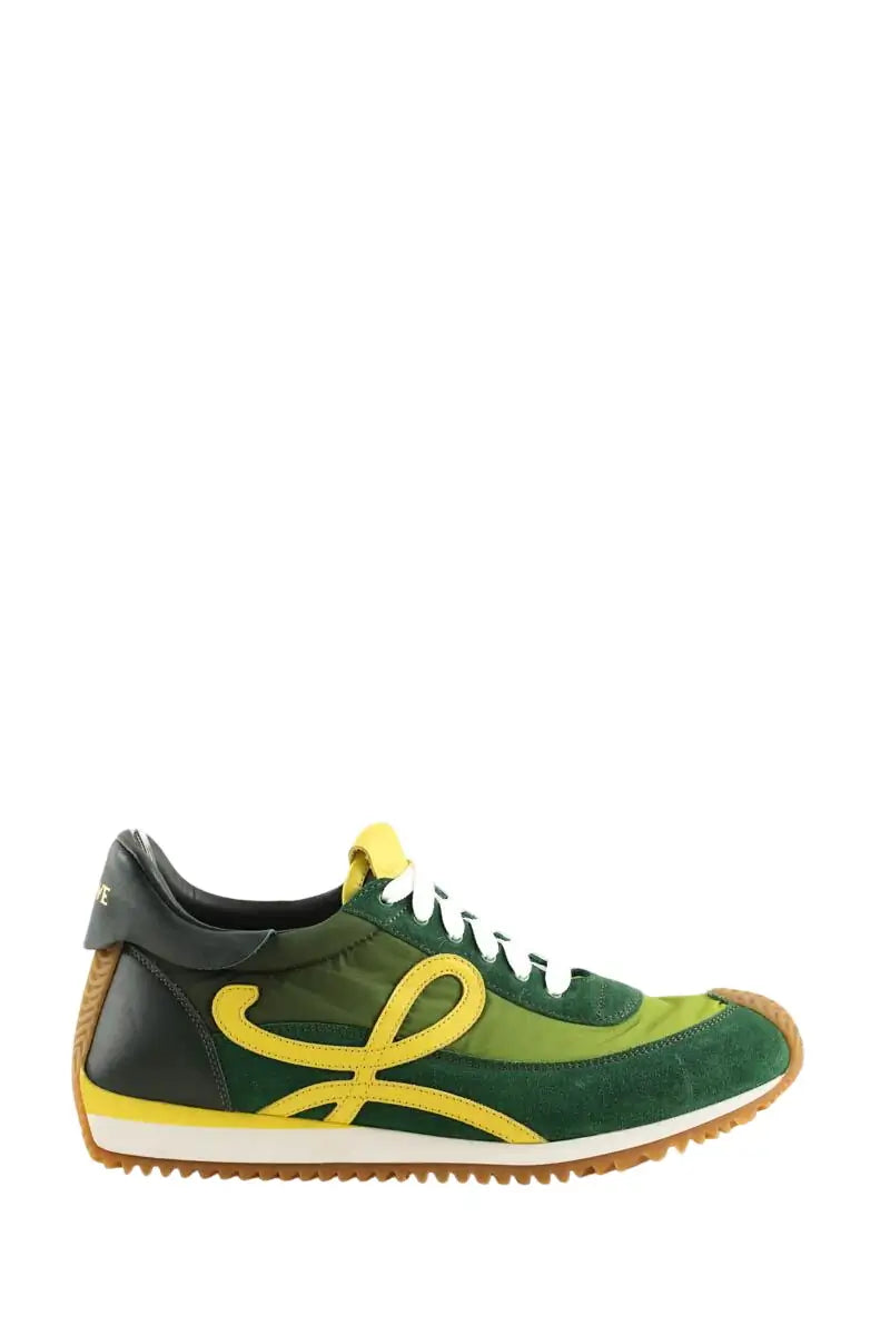 Baskets Loewe Sneakers Flow Runner  Vert en Daim, taille 41 - Seconde Main
