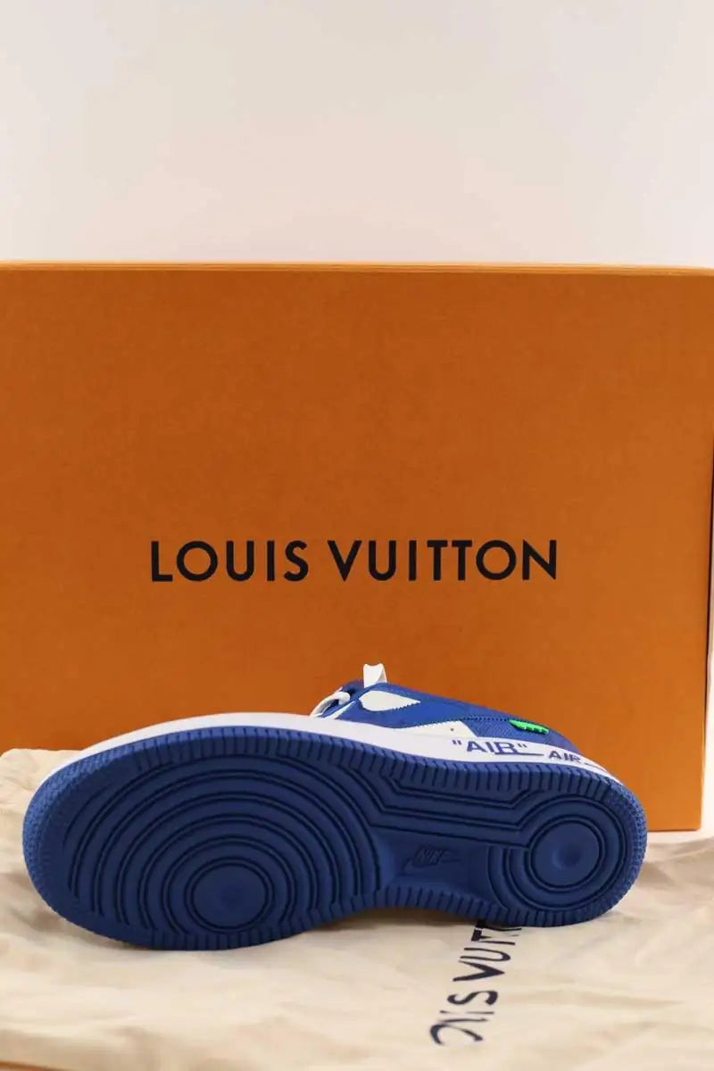 Baskets Louis Vuitton Bleu en Cuir