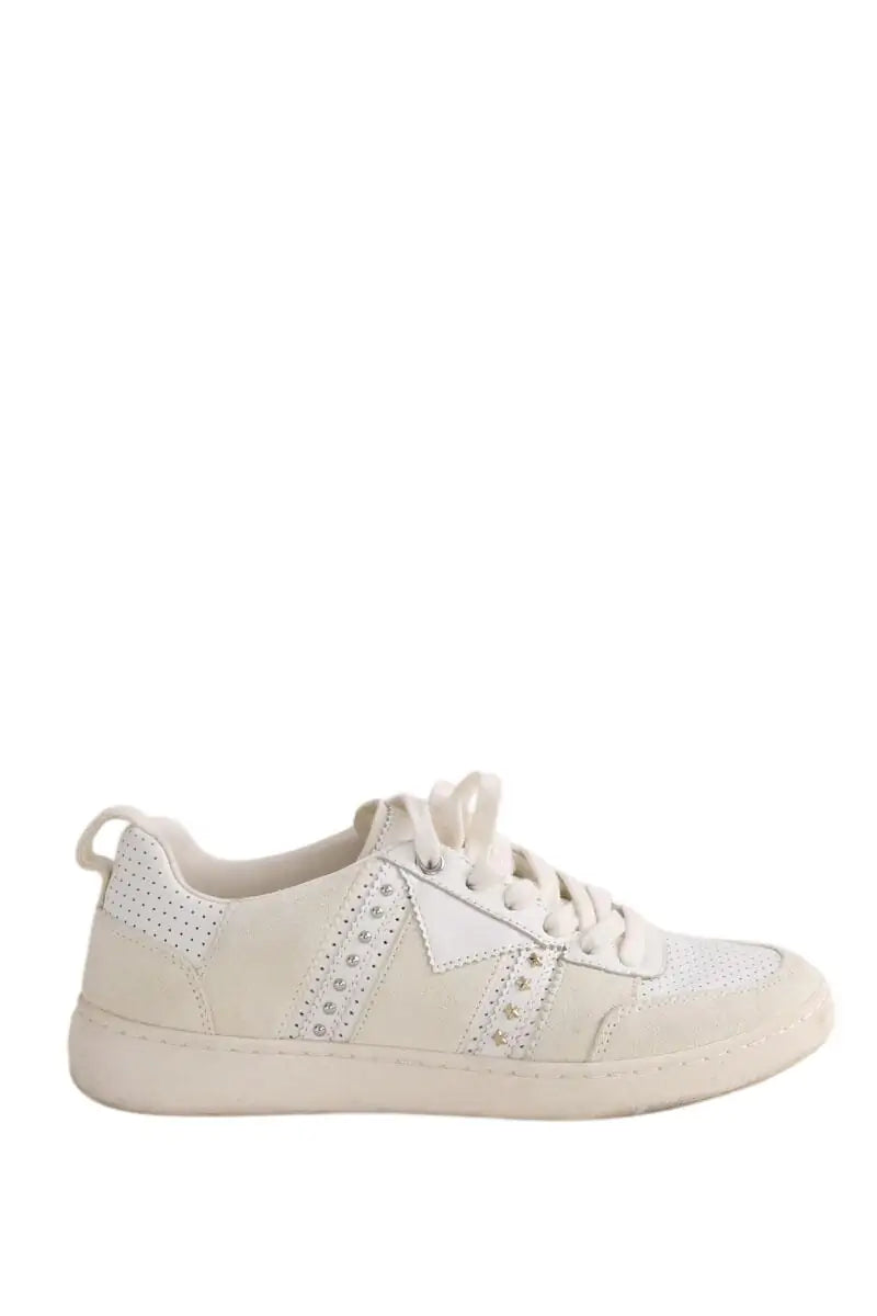Baskets Maje Blanc en Cuir, taille 38 - Seconde Main