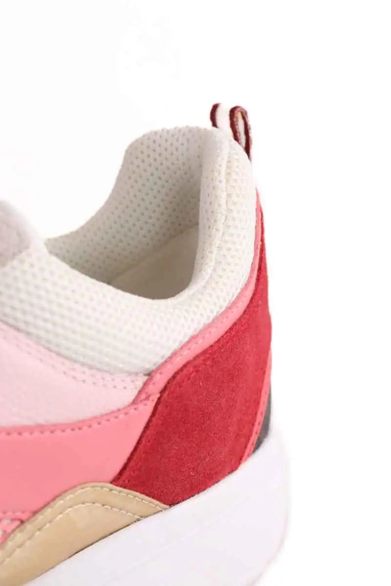 Baskets Michael Kors Rose en Cuir