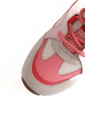 Baskets Michael Kors Rose en Cuir