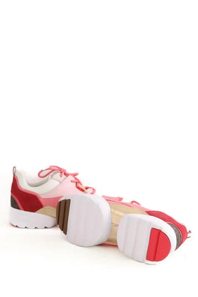 Baskets Michael Kors Rose en Cuir