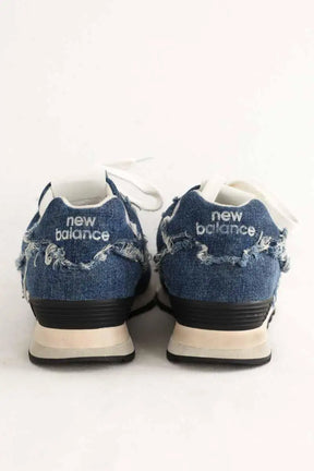 Baskets Miu Miu 574 demin Bleu en Tissu