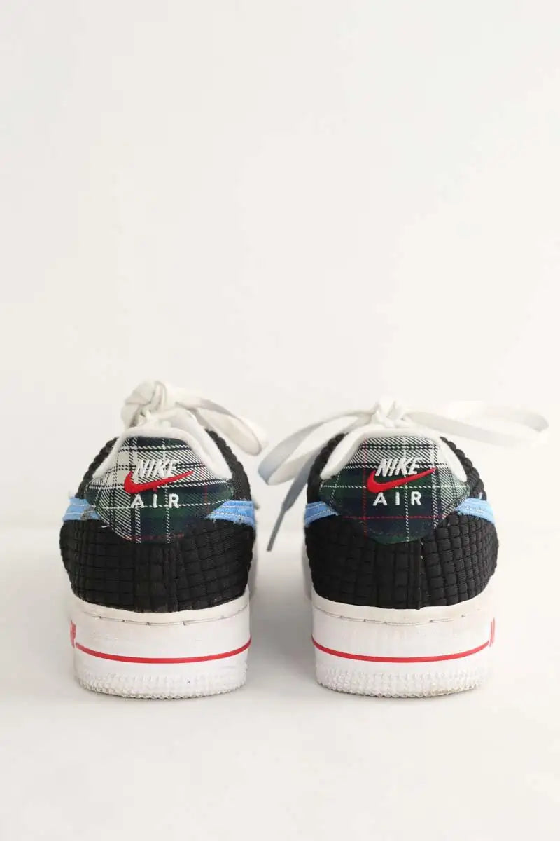 Baskets Nike Air force 1 Bleu en Tissu