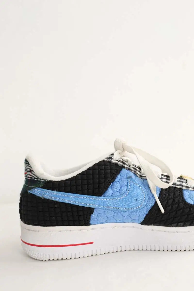Baskets Nike Air force 1 Bleu en Tissu