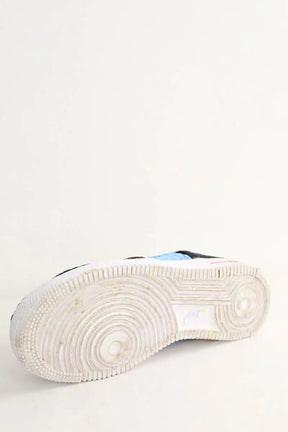 Baskets Nike Air force 1 Bleu en Tissu