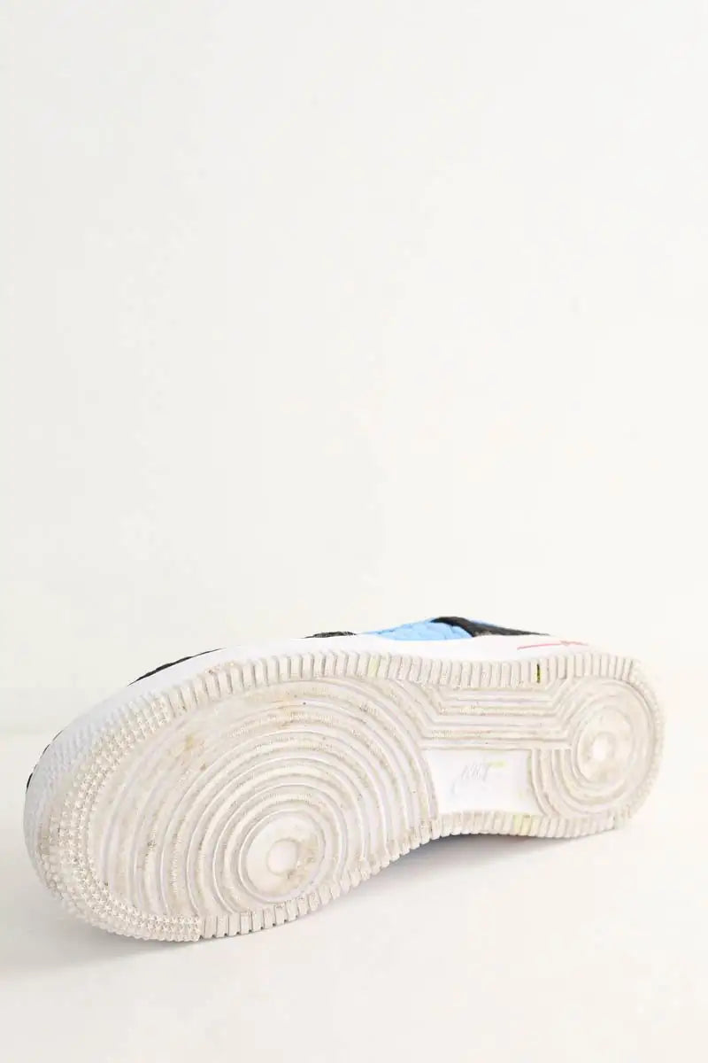 Baskets Nike Air force 1 Bleu en Tissu
