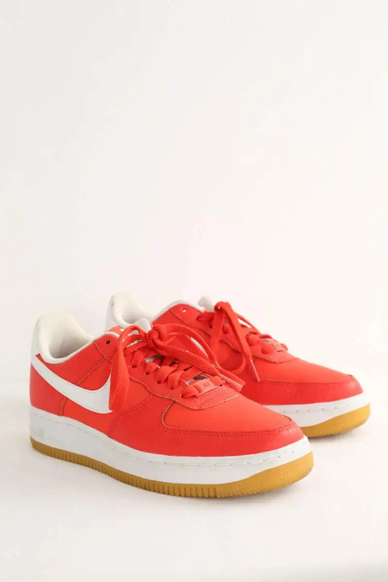 Baskets Nike Air force 1 Rouge en Cuir