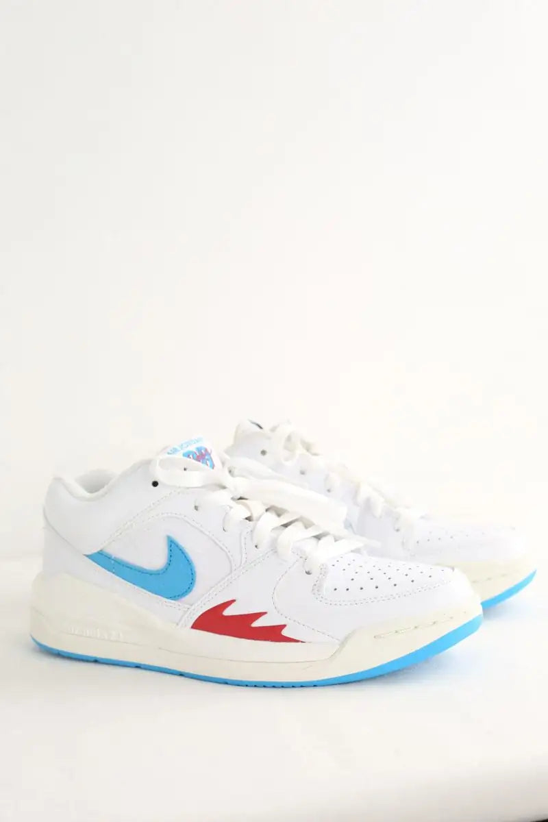 Baskets Nike Air Jordan Blanc en Cuir