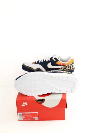 Baskets Nike Air max 1 washed dark blue Bleu en Tissu