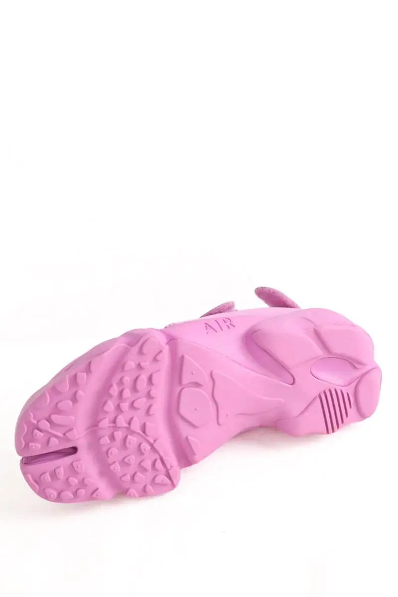 Baskets Nike Air Rift Rose en Cuir