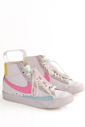 Baskets Nike Blanc en Cuir
