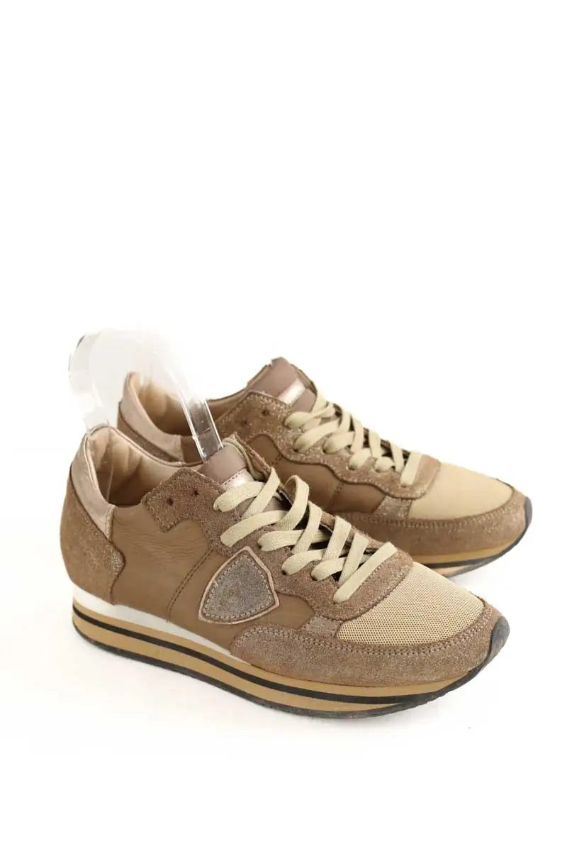 Baskets Philippe Model Camel en Cuir