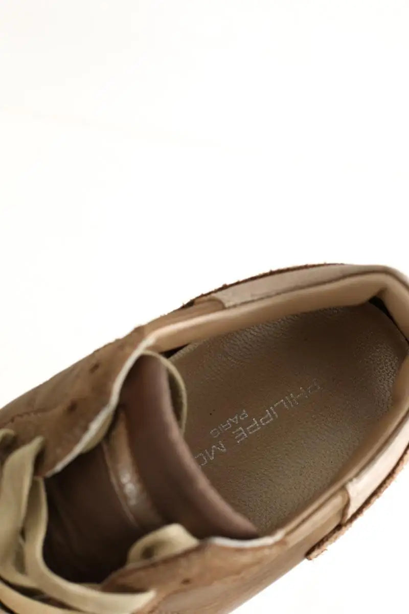 Baskets Philippe Model Camel en Cuir