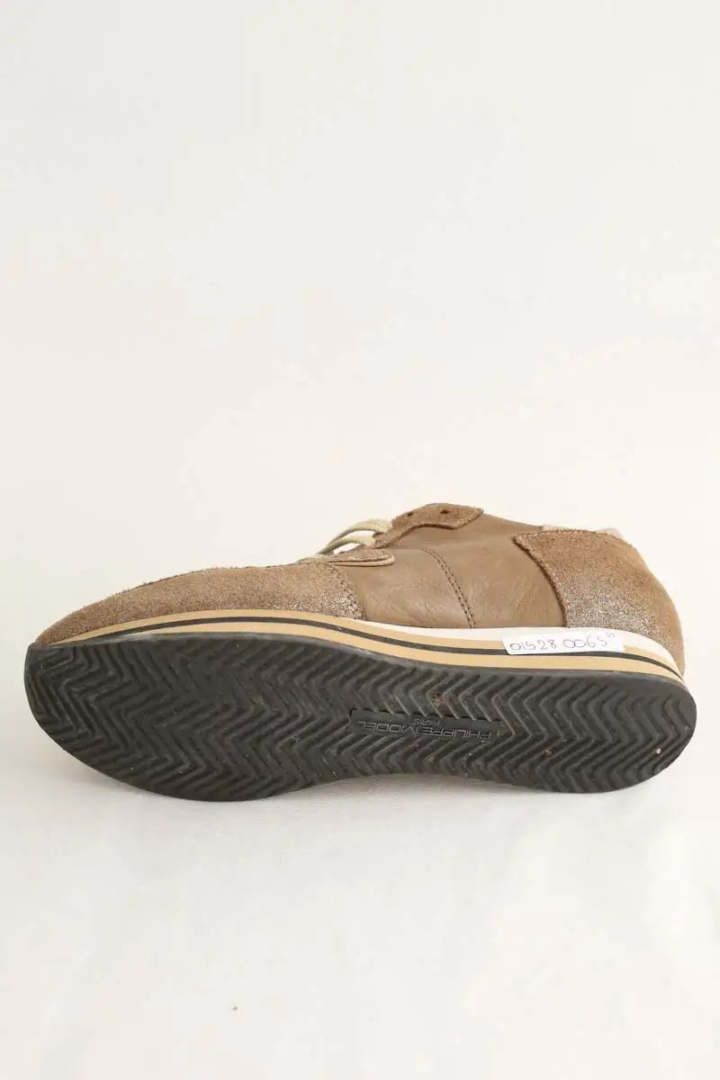 Baskets Philippe Model Camel en Cuir