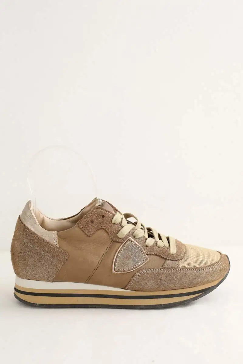 Baskets Philippe Model Camel en Cuir