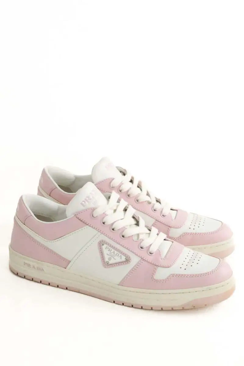 Baskets Prada Rose en Cuir