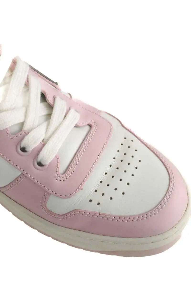 Baskets Prada Rose en Cuir