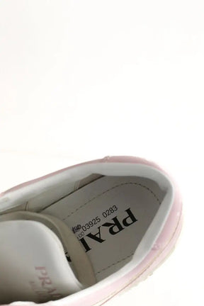 Baskets Prada Rose en Cuir