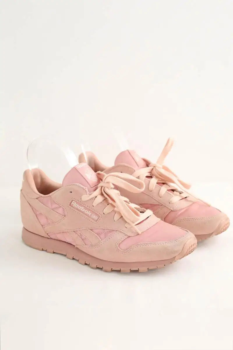 Baskets Reebok Rose en Cuir