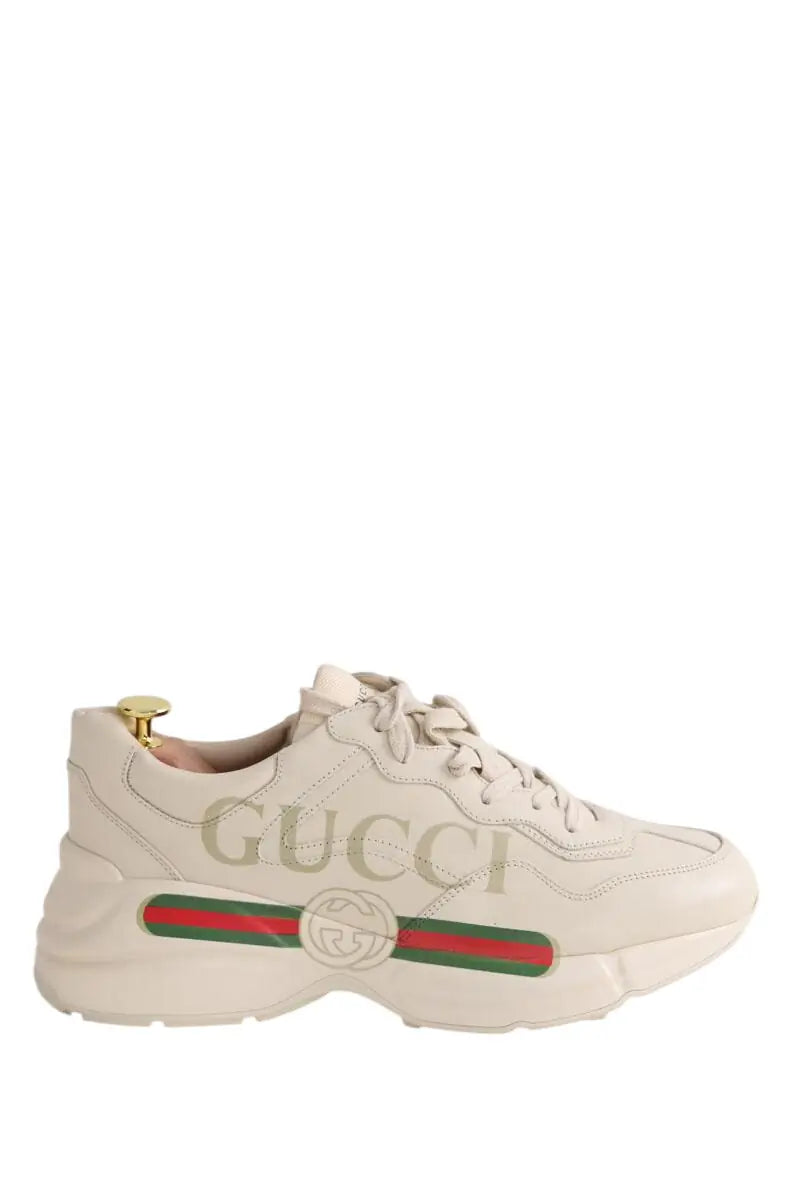 Baskets Rhyton Gucci Ecru en Cuir, taille 41 - Seconde Main