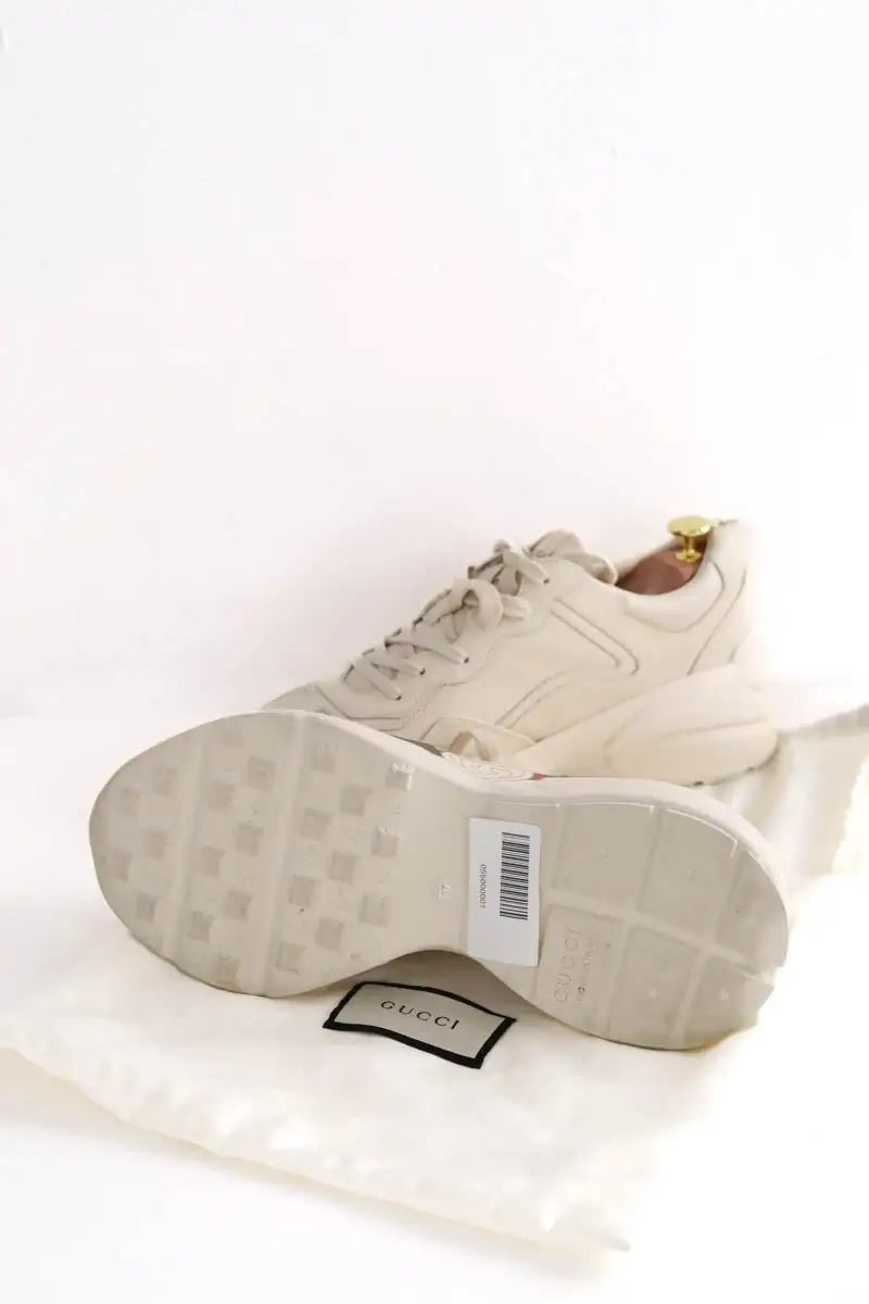 Baskets Rhyton Gucci Ecru en Cuir