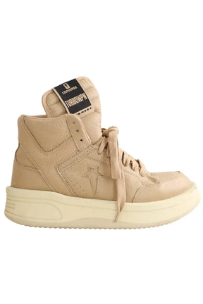 Baskets Rick Owens Beige en Cuir, taille 42 - Seconde Main