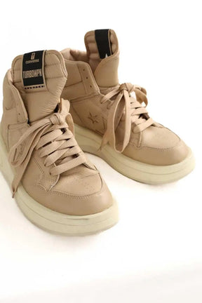 Baskets Rick Owens Beige en Cuir